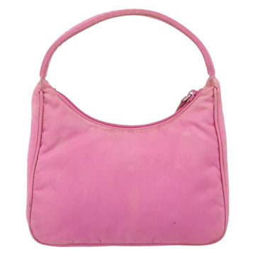 PRADA Hand Bag Nylon Pink Silver Auth 155318 - 0