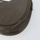 PRADA Shoulder Bag Nylon Khaki Silver Auth 155319-10