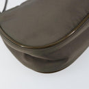 PRADA Shoulder Bag Nylon Khaki Silver Auth 155319-11