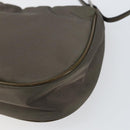 PRADA Shoulder Bag Nylon Khaki Silver Auth 155319-12