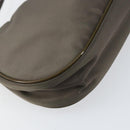 PRADA Shoulder Bag Nylon Khaki Silver Auth 155319-13