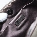 PRADA Shoulder Bag Nylon Khaki Silver Auth 155319-16