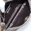 PRADA Shoulder Bag Nylon Khaki Silver Auth 155319-17