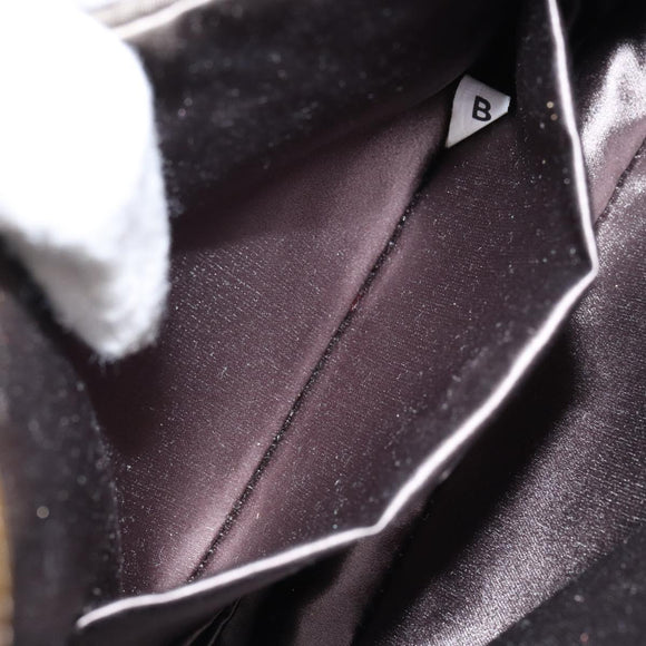 PRADA Shoulder Bag Nylon Khaki Silver Auth 155319