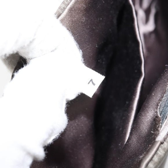 PRADA Shoulder Bag Nylon Khaki Silver Auth 155319