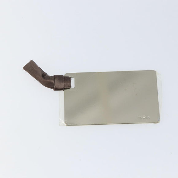 PRADA Shoulder Bag Nylon Khaki Silver Auth 155319