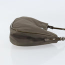 PRADA Shoulder Bag Nylon Khaki Silver Auth 155319-4