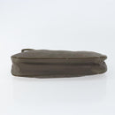 PRADA Shoulder Bag Nylon Khaki Silver Auth 155319-9