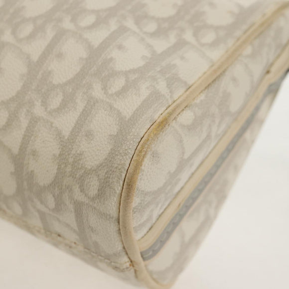 Christian Dior Trotter Romantic Shoulder Bag PVC White Silver Auth 155320V