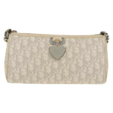Christian Dior Trotter Romantic Shoulder Bag PVC White Silver Auth 155320V - 0