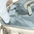 Christian Dior Trotter Romantic Shoulder Bag PVC White Silver Auth 155320V-23