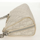 Christian Dior Trotter Romantic Shoulder Bag PVC White Silver Auth 155320V-4