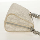 Christian Dior Trotter Romantic Shoulder Bag PVC White Silver Auth 155320V-4
