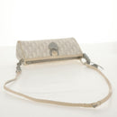 Christian Dior Trotter Romantic Shoulder Bag PVC White Silver Auth 155320V-7