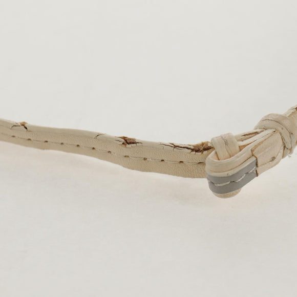 Christian Dior Trotter Romantic Shoulder Bag PVC White Silver Auth 155320V