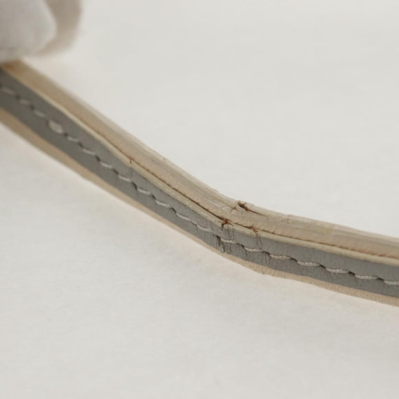 Christian Dior Trotter Romantic Shoulder Bag PVC White Silver Auth 155320V