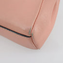 FENDI Micro Peek A Boo Hand Bag Leather 2way Pink Gold Auth 155322-15