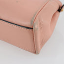 FENDI Micro Peek A Boo Hand Bag Leather 2way Pink Gold Auth 155322-10