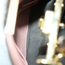FENDI Micro Peek A Boo Hand Bag Leather 2way Pink Gold Auth 155322-21