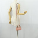 FENDI Micro Peek A Boo Hand Bag Leather 2way Pink Gold Auth 155322-23