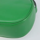 CELINE Shoulder Bag Leather Green Gold Auth 155324-10