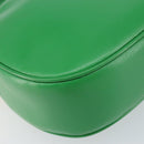 CELINE Shoulder Bag Leather Green Gold Auth 155324-11