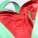 CELINE Shoulder Bag Leather Green Gold Auth 155324-17