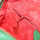 CELINE Shoulder Bag Leather Green Gold Auth 155324-19