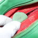 CELINE Shoulder Bag Leather Green Gold Auth 155324-21