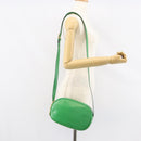 CELINE Shoulder Bag Leather Green Gold Auth 155324-22