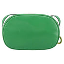 CELINE Shoulder Bag Leather Green Gold Auth 155324-3