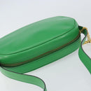 CELINE Shoulder Bag Leather Green Gold Auth 155324-6