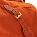 PRADA Backpack Nylon Orange Gold Auth 155325V-10