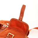 PRADA Backpack Nylon Orange Gold Auth 155325V-21