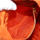 PRADA Backpack Nylon Orange Gold Auth 155325V-31