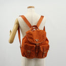 PRADA Backpack Nylon Orange Gold Auth 155325V-33