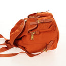 PRADA Backpack Nylon Orange Gold Auth 155325V-4