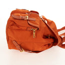 PRADA Backpack Nylon Orange Gold Auth 155325V-5