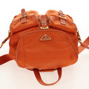 PRADA Backpack Nylon Orange Gold Auth 155325V-6