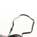 PRADA Ribbon Hand Bag Leather 2way Black Gold Auth 155326V-11