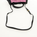 PRADA Ribbon Hand Bag Leather 2way Black Gold Auth 155326V-9