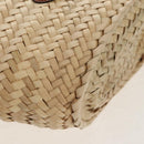 CELINE Panniers Hand Bag Raffia 2way Beige Auth 155327M-14
