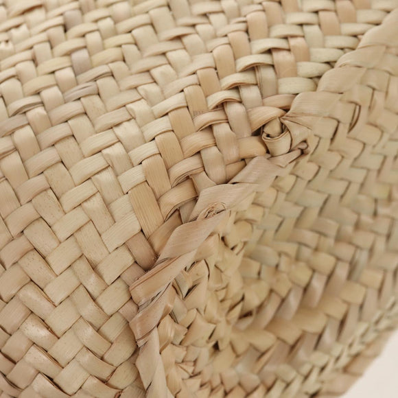 CELINE Panniers Hand Bag Raffia 2way Beige Auth 155327M