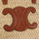 CELINE Panniers Hand Bag Raffia 2way Beige Auth 155327M-18