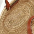 CELINE Panniers Hand Bag Raffia 2way Beige Auth 155327M-20