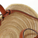 CELINE Panniers Hand Bag Raffia 2way Beige Auth 155327M-21