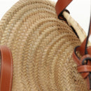 CELINE Panniers Hand Bag Raffia 2way Beige Auth 155327M-22