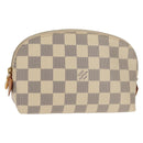 LOUIS VUITTON Damier Azur Pochette Cosmetic PM Pouch N60024 LV Auth 155328V-1