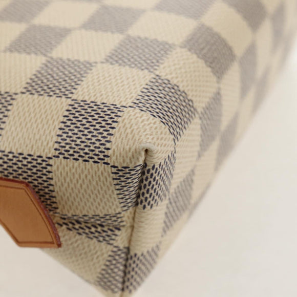 LOUIS VUITTON Damier Azur Pochette Cosmetic PM Pouch N60024 LV Auth 155328V
