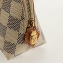 LOUIS VUITTON Damier Azur Pochette Cosmetic PM Pouch N60024 LV Auth 155328V-8
